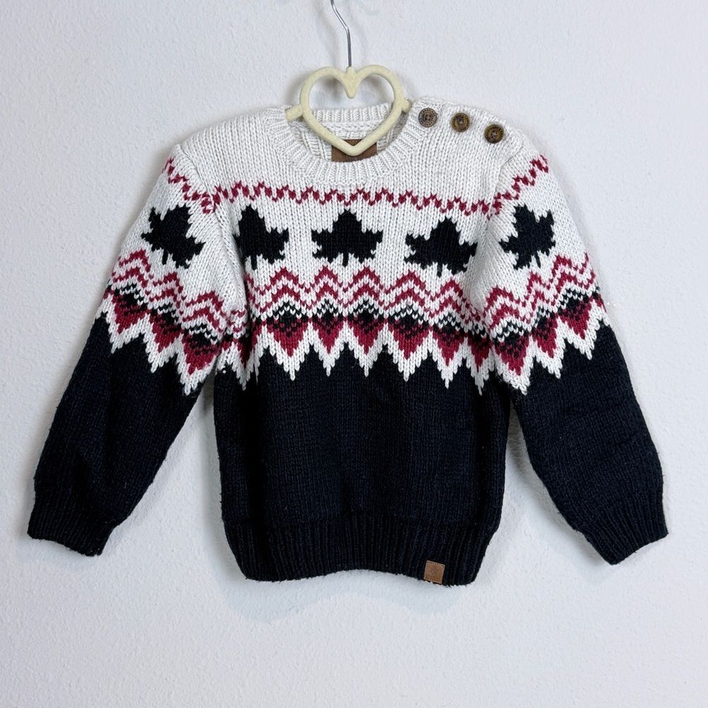 Canadiana Heavy Maple Leaf Sweater 3T